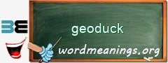 WordMeaning blackboard for geoduck